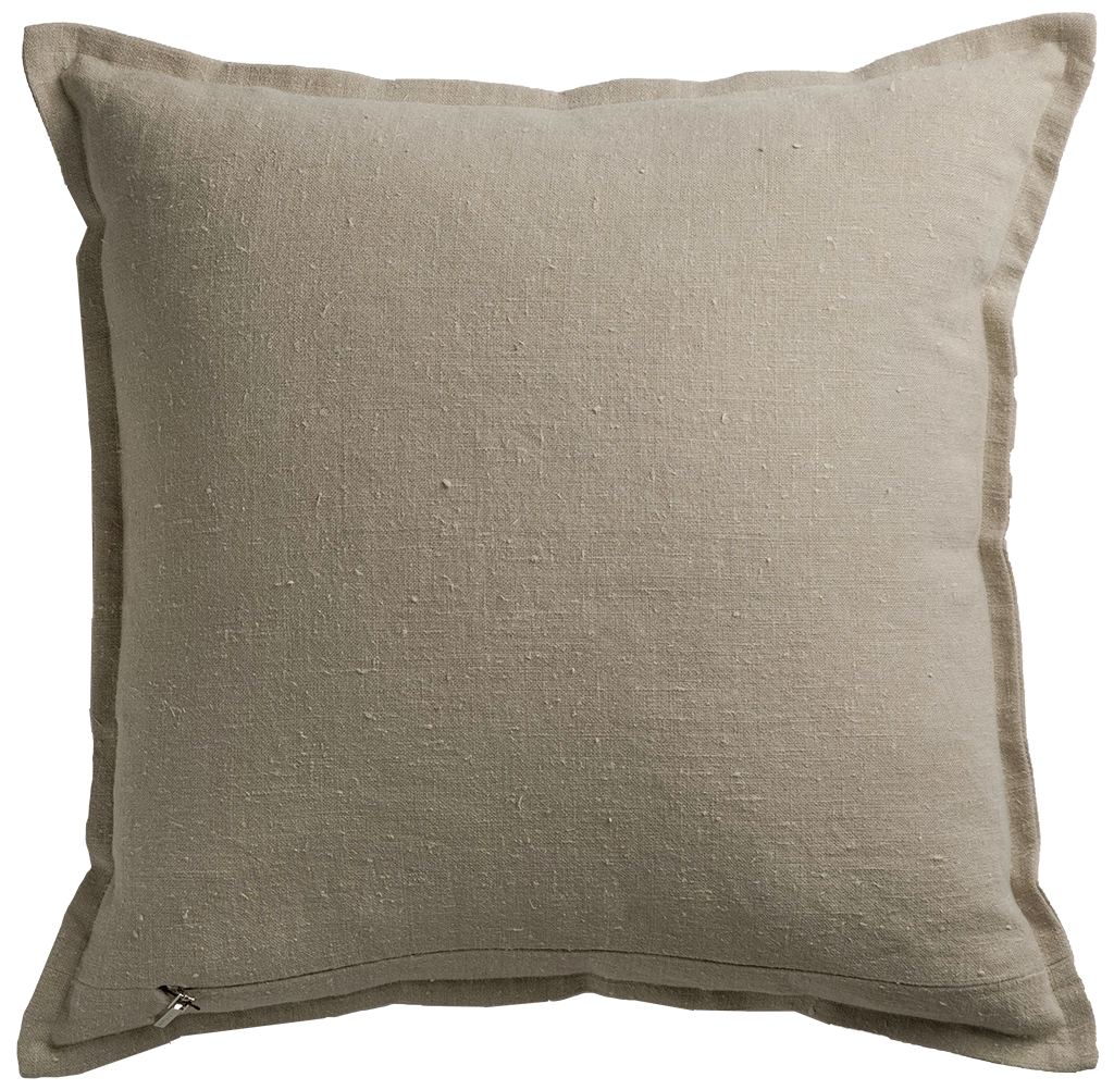 Beige cushion on a white background