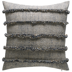 Textured cushion with layered ruffle design