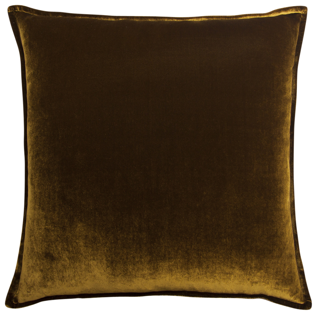 Brown velvet cushion