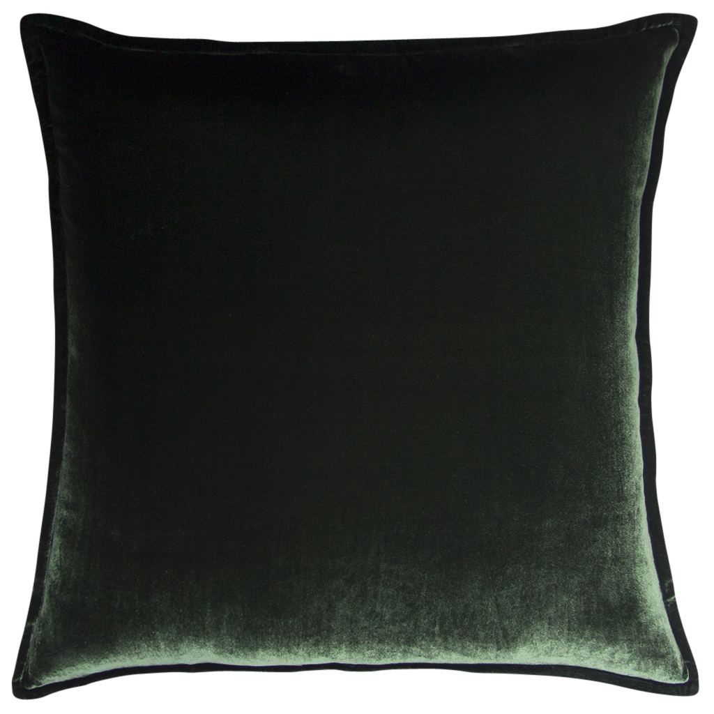 silk velvet green cushion