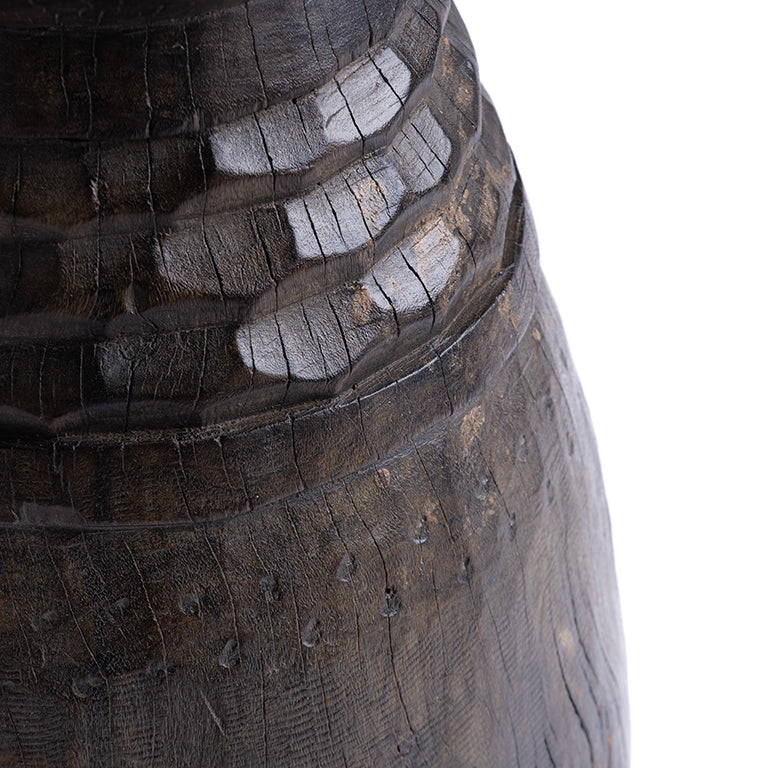 Engraved Mortar with Beaten Top No.29 - Brown