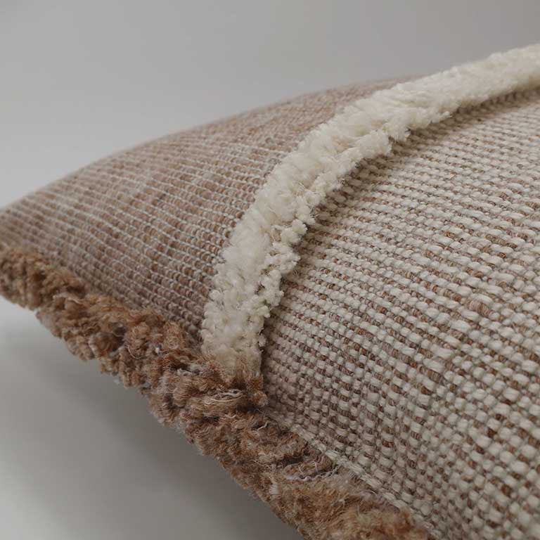 Forage Cloth Cushion with Fringing - Wren