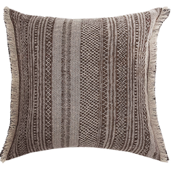 Kalahari Cushion with Fringe Detail - Honey Badger §