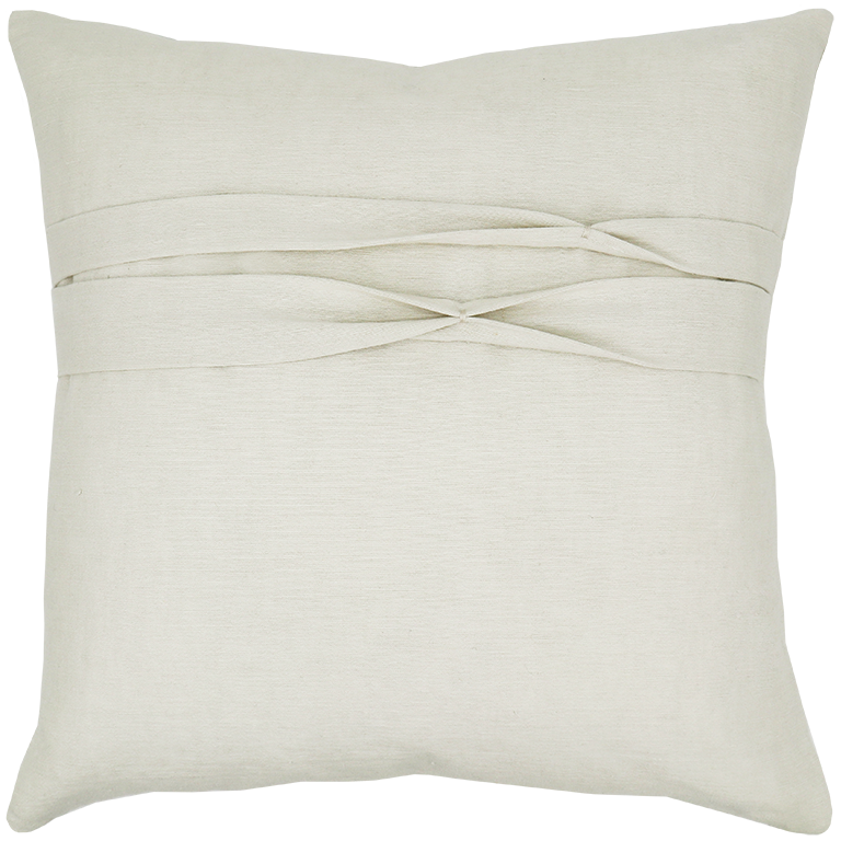 Lotus Cushion with Box Pleat Detail - Rice Paper
