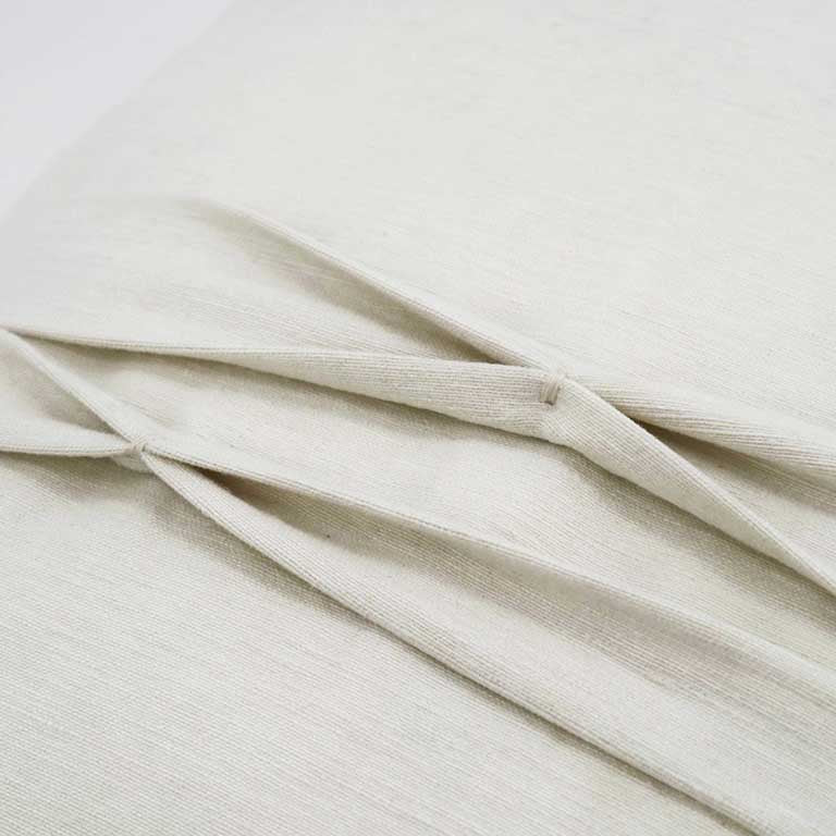 Lotus Cushion with Box Pleat Detail - Rice Paper