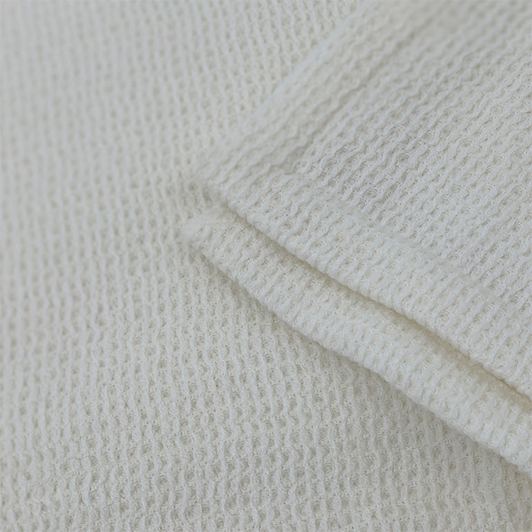 Merino Wool Waffle Throw - Cream §