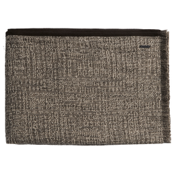 Tribal Linen Throw with Wool Binding - Silt