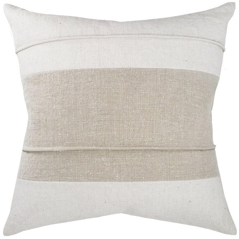 Vintage Cushion with Piped Detail - Canvas