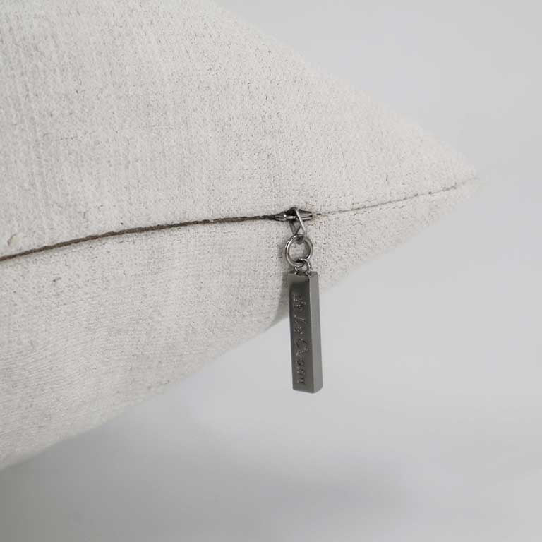 Vintage Cushion with Piped Detail - Canvas
