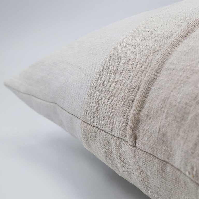 Vintage Cushion with Piped Detail - Canvas