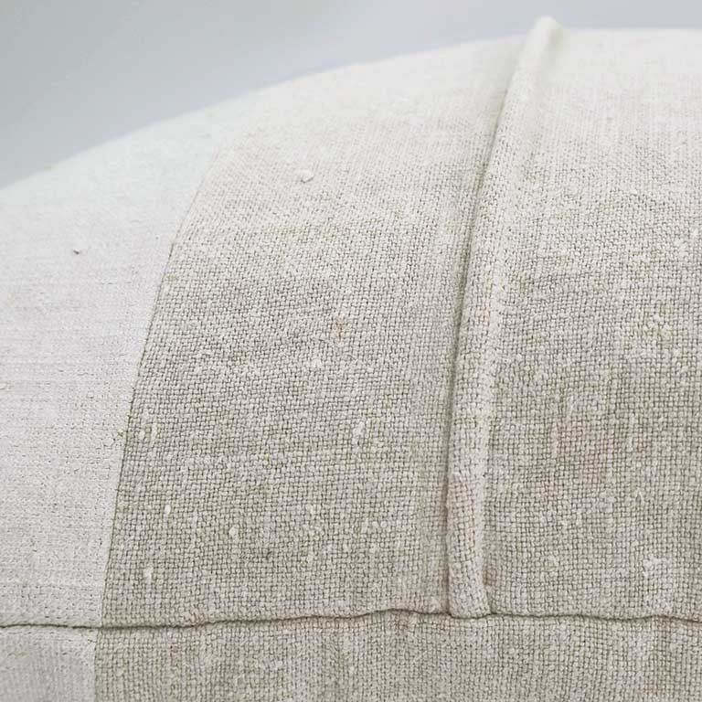 Vintage Cushion with Piped Detail - Canvas