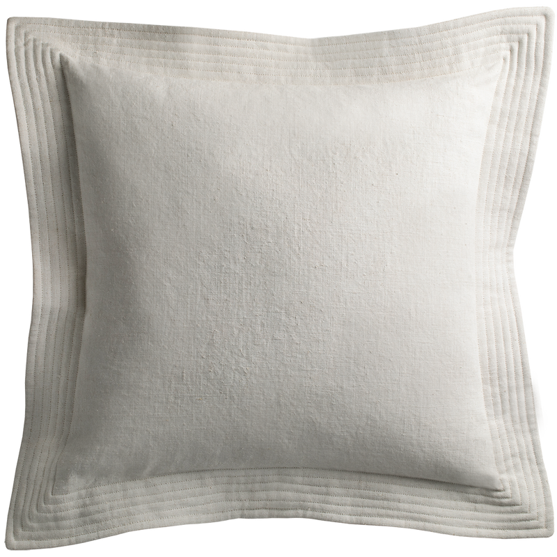 Vintage Cushion with Quilted Detail - Canvas §
