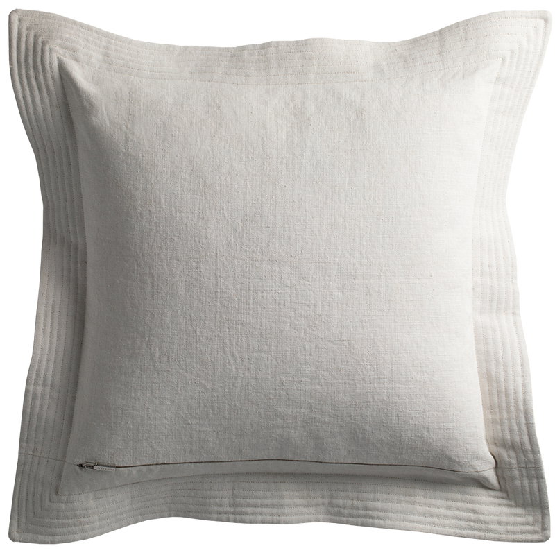 Vintage Cushion with Quilted Detail - Canvas §