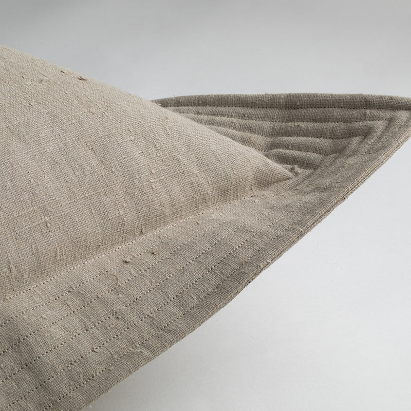Vintage Cushion with Quilted Detail - Cement §